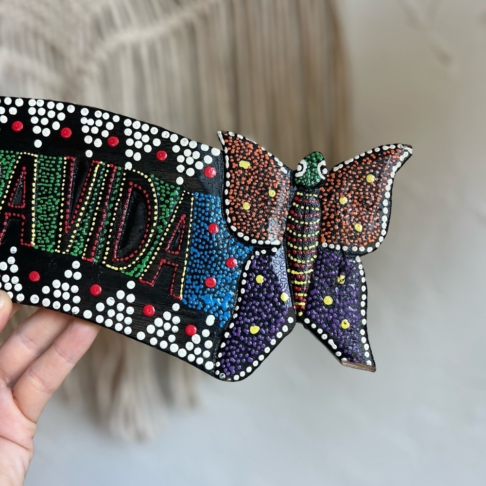 Hand-Carved “Pura Vida” Folk Art Wood Plaque – Costa Rica Style Boho Wall Decor - Picture 3 of 9